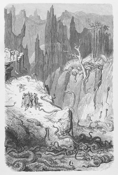 Sinbad parmi les serpents, vers 1868 - Gustave Dore